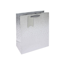 Eurowrap Ltd. Eurowrap ajándéktasak (26,5x33x14 cm) ezüst, ombre, csillagos (5) ajándéktasak