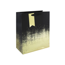 Eurowrap Ltd. Eurowrap ajándéktasak (26,5x33x14 cm) fekete-arany átmenetes (5) ajándéktasak