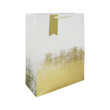 Eurowrap Ltd. Eurowrap ajándéktasak (33x45,5x15 cm)fehér-arany átmenetes (5) ajándéktasak