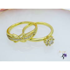  Evelin duó köves gyűrű-14K gyűrű