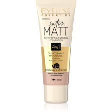 Eveline Cosmetics Satin Matt mattító make-up csigakivonattal árnyalat 104 Beige 30 ml smink alapozó