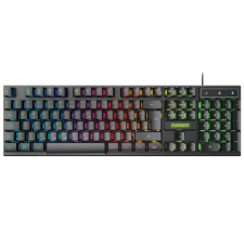 Everest - Gamer Billentyűzet - KB-188 Borealis Rainbow(HU) (N-key, USB, fekete, RGB LED) billentyűzet