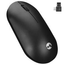 Everest Vezeték nélküli Egér - SMW-399 Black Rechargeable Super Quiet - 36223 egér