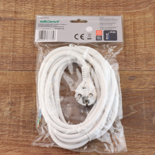 EverFlourish Hungary Kft. Csatlakozóvezeték földelt dugóval, 5m, fehér,16A hosszabbító, elosztó