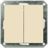 EverFlourish Hungary Kft. Dupla váltókapcsoló keret nélkül, bézs (Opal)