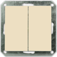 EverFlourish Hungary Kft. Dupla váltókapcsoló keret nélkül, bézs (Opal) villanyszerelés