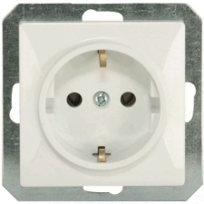 EverFlourish Hungary Kft. Egyes dugalj keret nélkül, földelt, fehér (Opal) villanyszerelés