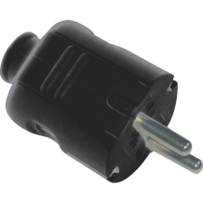 EverFlourish Hungary Kft. Földelt dugvilla fekete, középső kábelbevezetéssel villanyszerelés