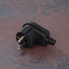 EverFlourish Hungary Kft. Földelt lengő dugó, oldalsó kivezetésesl, fekete villanyszerelés