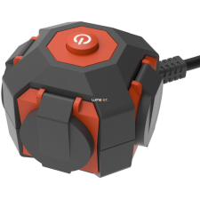 EverFlourish Hungary Kft. Négyes kapcsolós elosztó kültérre, 1,4 méteres hosszabbító, elosztó