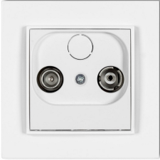 EverFlourish Hungary Kft. TV aljzat (vég 2dB) kerettel fehér színben (Mini) villanyszerelés