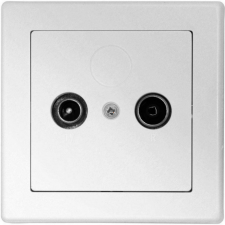 EverFlourish Hungary Kft. Tv vég aljzat fehér színben (Jupiter) villanyszerelés