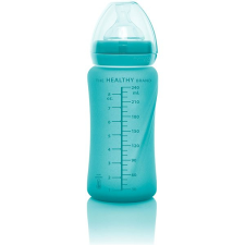 Everyday Baby Üveg cumisüveg hőmérsékletjelzővel, 240 ml, Turquoise cumisüveg