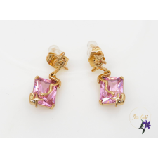  Evina antiallergén cirkónia köves fülbevaló-18K fülbevaló