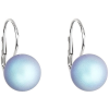 Evolution Group 31143.3 lógós fülbevaló Swarovski® gyönggyel (925/1000, 1 g, világoskék))