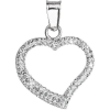 Evolution Group SWAROVSKI Kristályokkal díszített szív alakú medál 34093,1 (925/1000; 0,2 g)