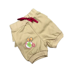 Ewa Pamut Rövidnadrág - Bézs/Rózsaszín Kaktusz 74 babanadrág