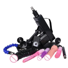  EwToys - Automata hüvelybe toló teleszkópos szexgép + 5db. dildóval + 2db. hosszabbítóval vibrátorok