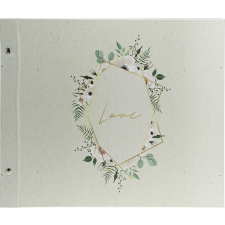 Exacompta fotóalbum (37x29 cm, 40old, 160 fotó) natur, Love, virágos esk. fényképalbum