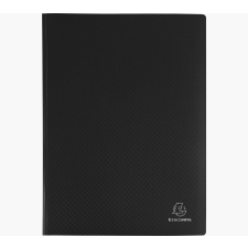 Exacompta iratvédő mappa, PP, A4, 20 tasakos, fekete mappa