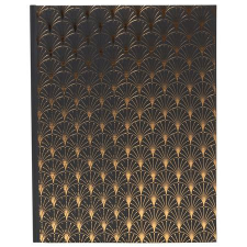 Exacompta Vendégkönyv, 27x22 cm, 50 lap, EXACOMPTA "Neo Deco", fekete füzet