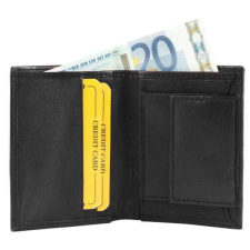 Excellanc férfi pénztárca valódi bőrből, 10x8 cm, fekete pénztárca