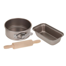 Excellent Houseware gyermek süteménysütő készlet, alumínium, szürke sütés és főzés
