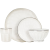Excellent Houseware kerámia étkészlet, 16 darabos, fehér