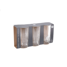Excellent Houseware pohárkészlet, hőálló üveg, 7x13cm, 260 ml, átlátszó, átlátszó üdítős pohár