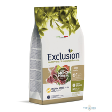 Exclusion Mediterraneo Monoprotein Formula Adult Lamb Medium Breed 12kg kutyaeledel