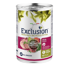  Exclusion Mediterraneo Monoprotein Formula All Breeds kutyakonzerv - borjú 400 g kutyaeledel