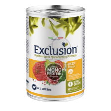  Exclusion Mediterraneo Monoprotein Formula All Breeds kutyakonzerv - marha 400 g kutyaeledel