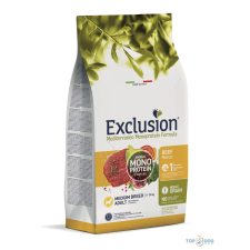 Exclusion Mediterraneo Monoprotein Formula Beef Medium Breed Adult 12kg kutyaeledel