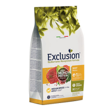 Exclusion Mediterraneo Monoprotein Noble Grain Adult Beef Medium 3kg kutyaeledel