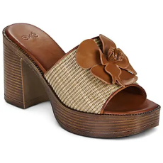 Exé Shoes Papucsok 595 CECILIA-RAFFIA-BEIGE-TAN Barna 36