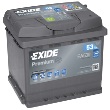 EXIDE Premium 12V 53Ah 540A jobb+ autó akkumulátor akku autó akkumulátor