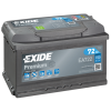 EXIDE Premium 12V 72Ah 720A jobb+ autó akkumulátor akku