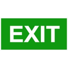  Exit - utánvilágító műanyag, 200*100mm információs tábla, állvány