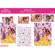 Exity Disney Hercegnők gyerek ágyneműhuzat garnitúra 100% pamut - 100*135cm + 40x60cm lakástextília
