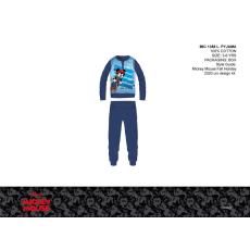 Exity kft Disney Mickey egér vékony pamut gyerek pizsama - jersey pizsama - sötétkék - 110