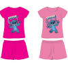 Exity kft Disney Stitch pamut nyári együttes - póló-rövidnadrág szett - rózsaszín - 104