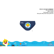 ExityKft. Baby shark baba fürdő alsó kisfiúknak - sötétkék - 80
