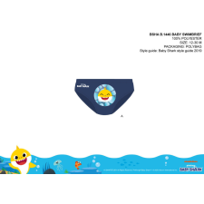 ExityKft. Baby shark baba fürdő alsó kisfiúknak - sötétkék - 86 gyerek fürdőruha