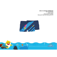 ExityKft. Baby shark baba fürdő boxer kisfiúknak - sötétkék - 80 gyerek fürdőruha