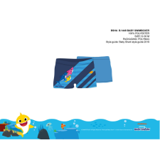 ExityKft. Baby shark baba fürdő boxer kisfiúknak - világoskék - 86 gyerek fürdőruha