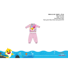 ExityKft. Baby Shark baba pizsama - jersey pamut pizsama - világosrózsaszín - 86 hálózsák, pizsama