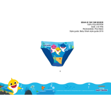 ExityKft. Baby Shark fürdő alsó kisfiúknak - középkék - 116 gyerek fürdőruha