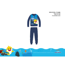 ExityKft. Baby Shark gyerek pizsama kisfiúknak - jersey pamut pizsama - sötétkék - 98 gyerek hálóing, pizsama