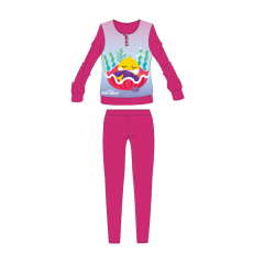 ExityKft. Baby Shark gyerek pizsama kislányoknak - jersey pamut pizsama - pink - 116