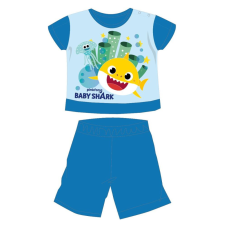 ExityKft. Baby Shark nyári rövid ujjú baba pizsama - pamut jersey pizsama - középkék - 98 hálózsák, pizsama